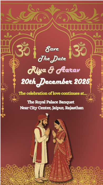 Elegant Wedding Invitation Video (Digital MP4)