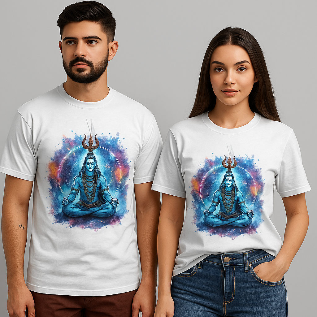 Adiyogi Cosmic Shiva T-Shirt – Premium Sublimation on Polyester