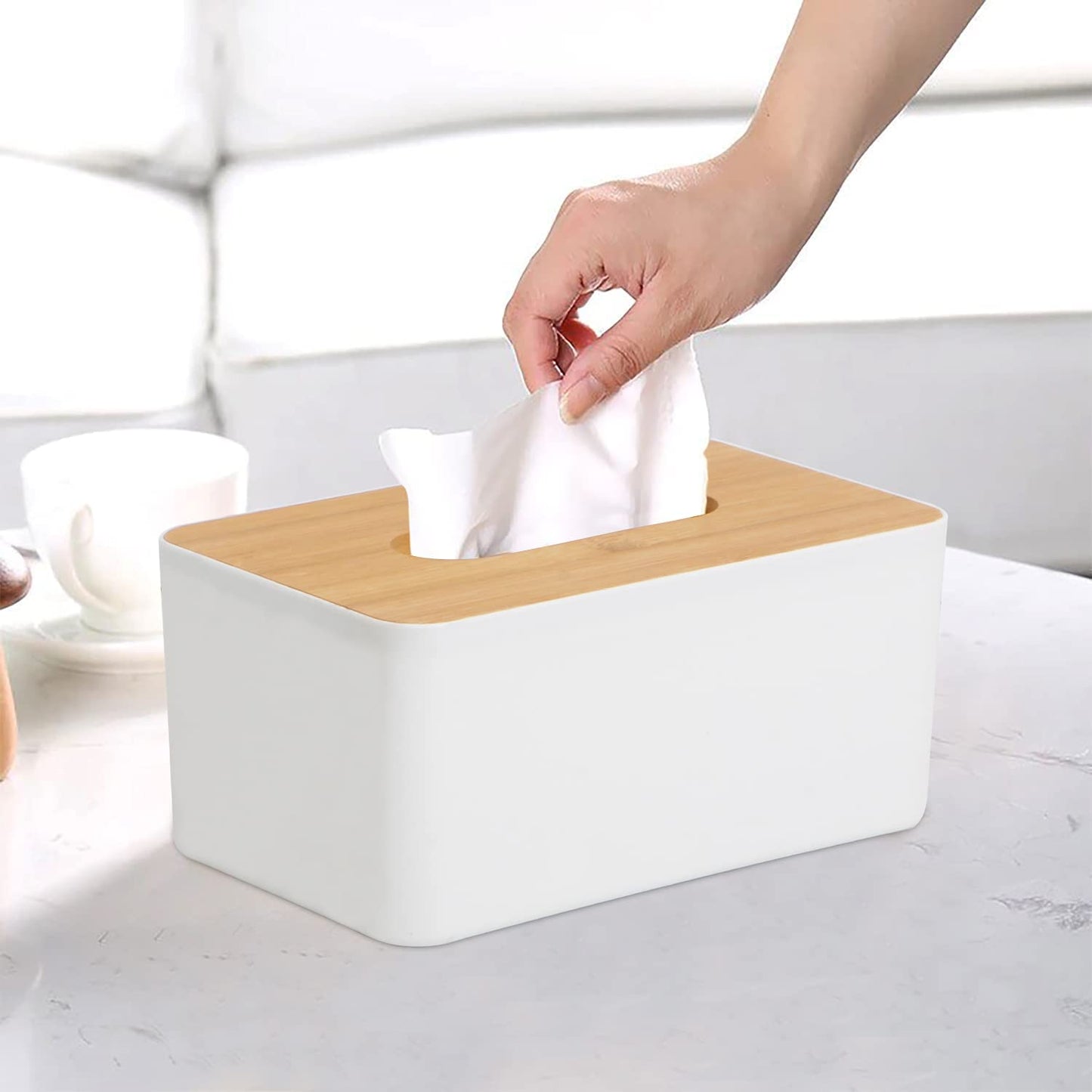 MEDIUM PLASTIC WOODEN TISSUE BOXMEDIUM PLASTIC WOODEN TISSUE BOX