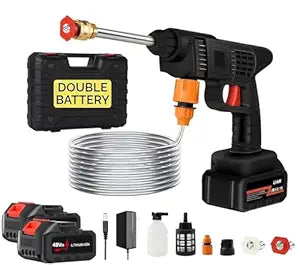 Cordless Portable Wireless Pressure Washer Gun 48(Double Battery)