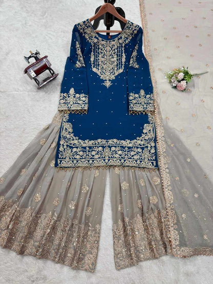 KD 1486 Faux Georgette with inner Beautiful Designer Suit