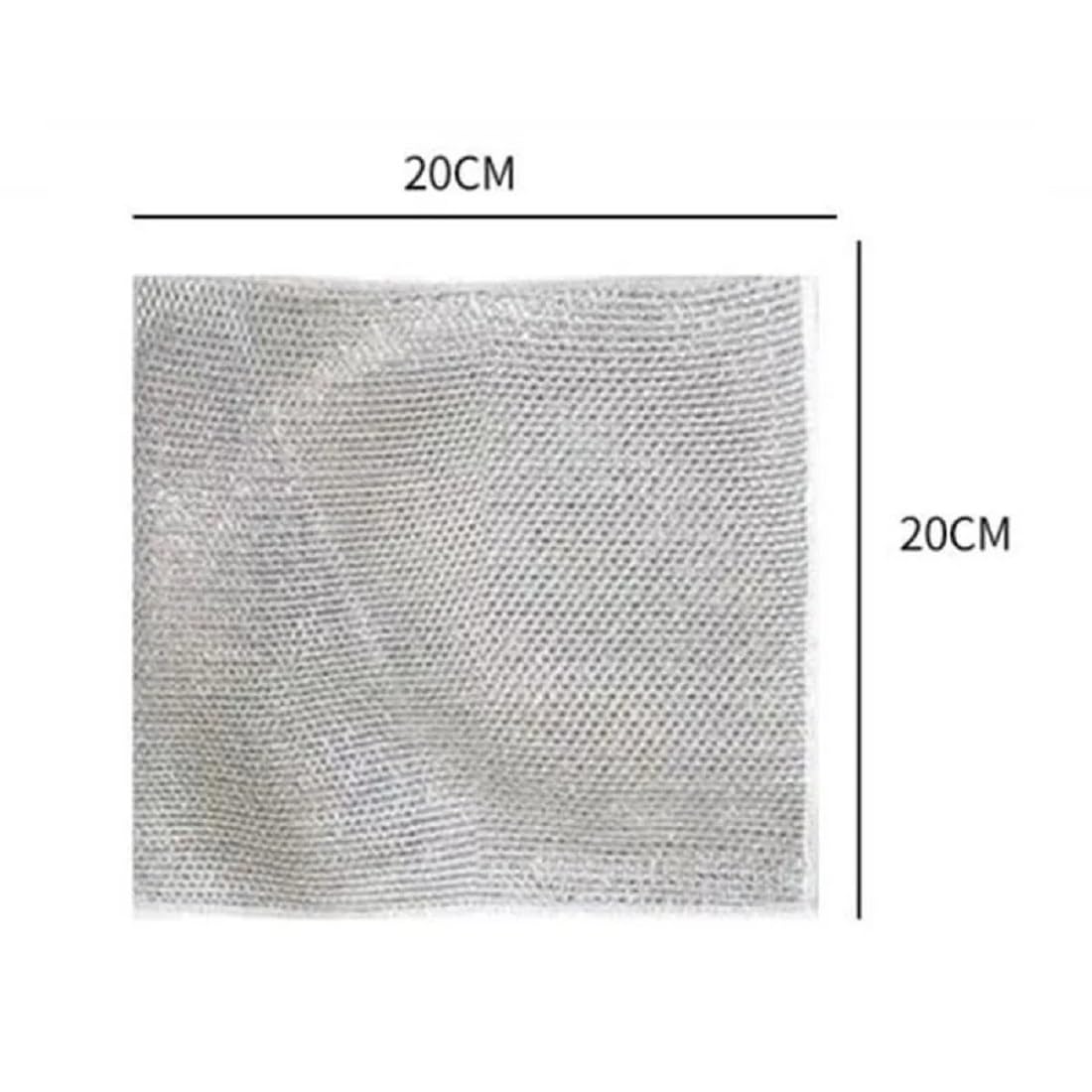 Steel Wire Mesh Scrubbing Cloth - Pack of 5 (20x20 cm)