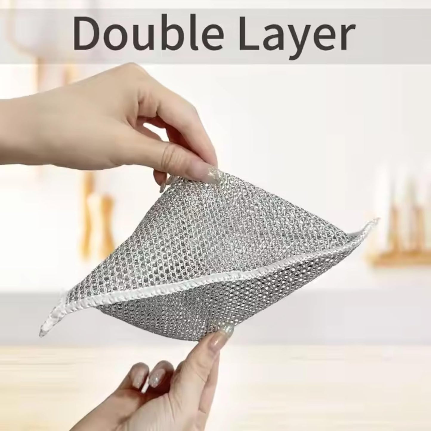 Steel Wire Mesh Scrubbing Cloth - Pack of 5 (20x20 cm)