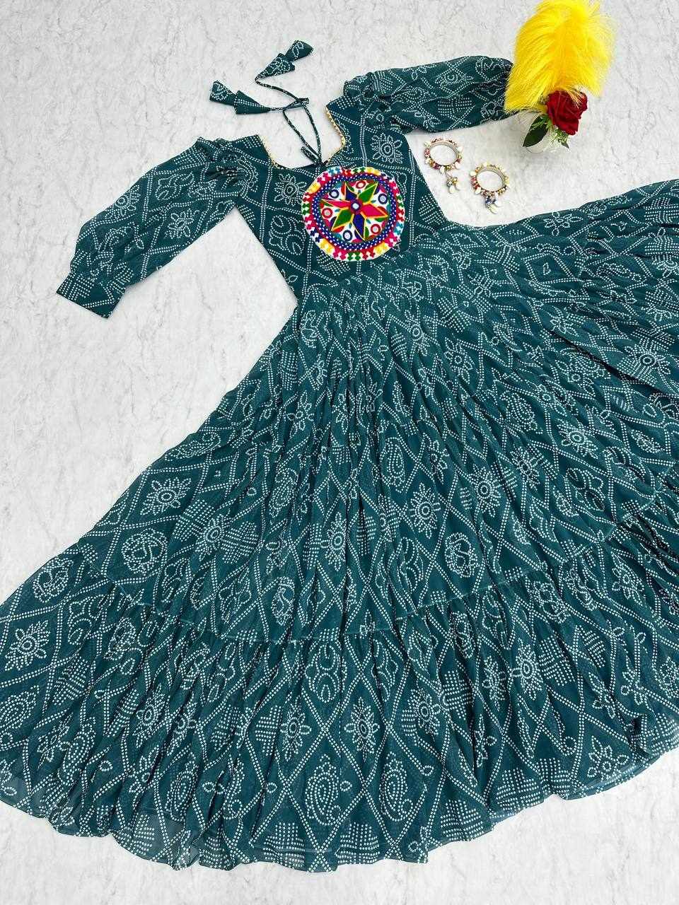 PC N02 Bandhani Print Gown