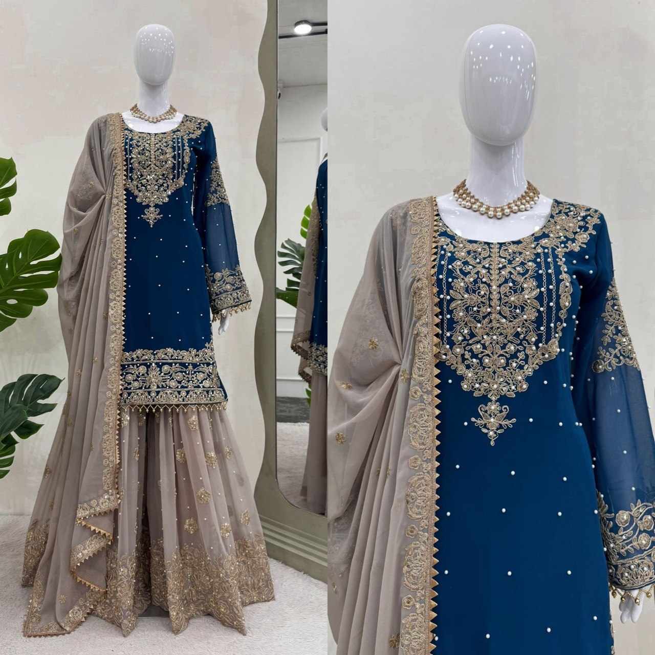 KD 1486 Faux Georgette with inner Beautiful Designer Suit