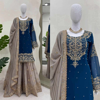 KD 1486 Faux Georgette with inner Beautiful Designer Suit