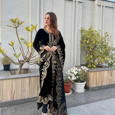 MF 370 Heavy Viscose Velvet Dress