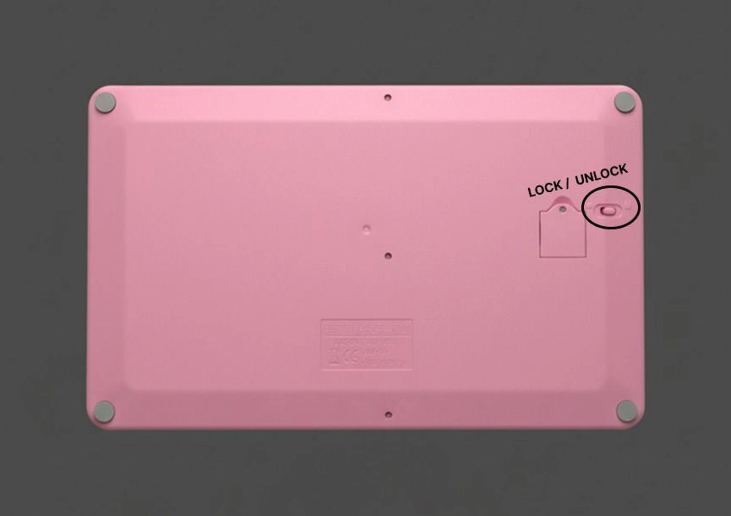 Pink Calculator with LCD Writing Board