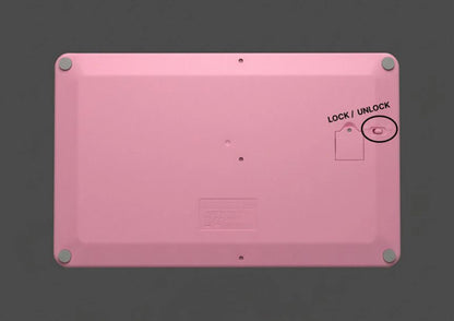 Pink Calculator with LCD Writing Board