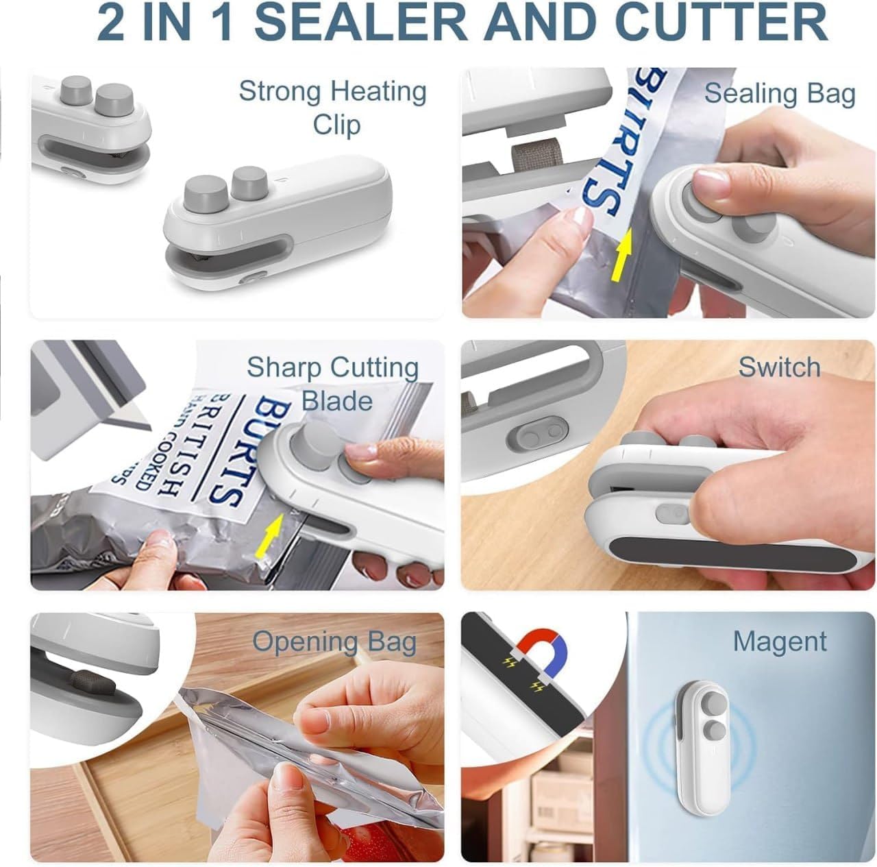 2 in 1 Mini Bag Sealer & Cutter