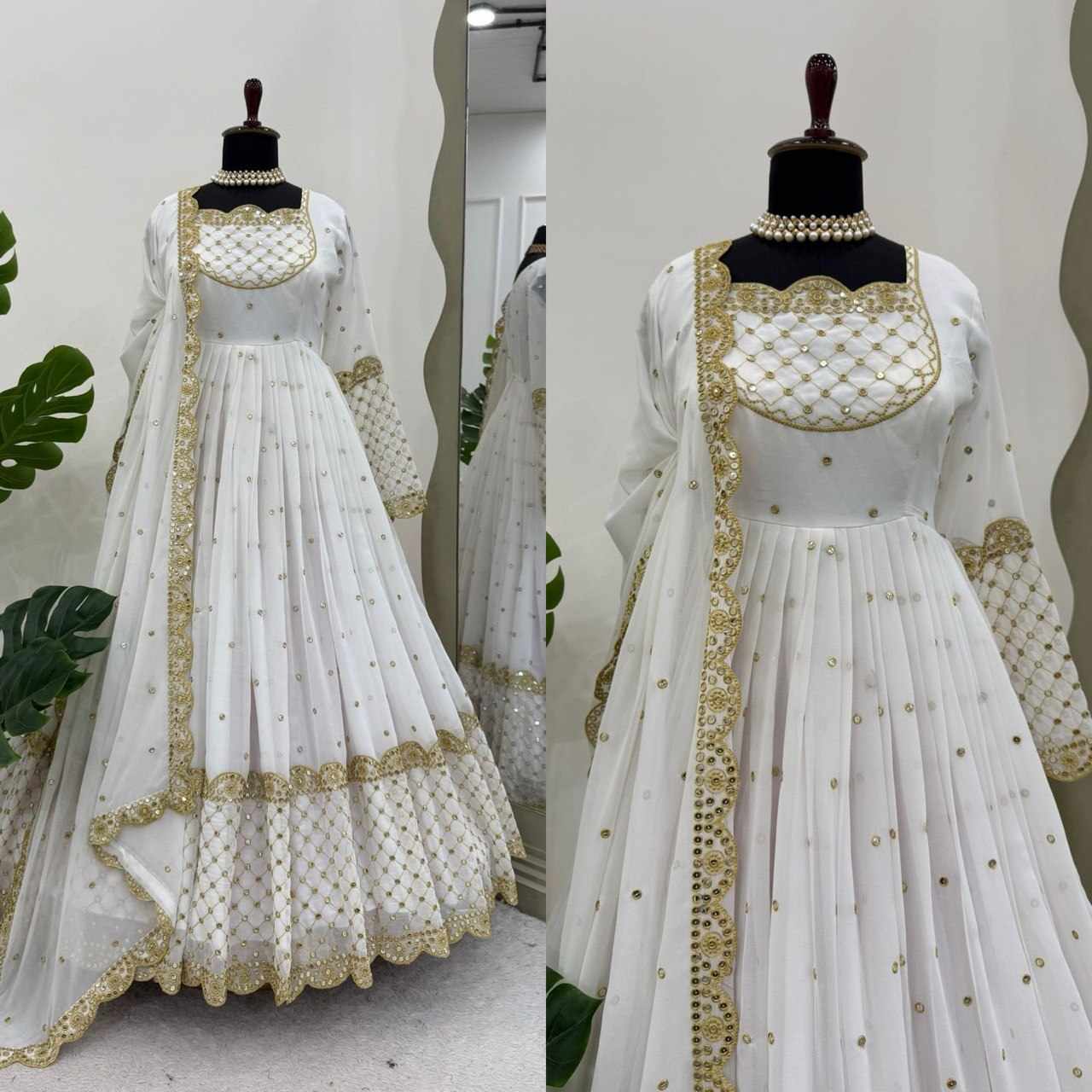 KD 1500 Faux Georgette with inner Gown