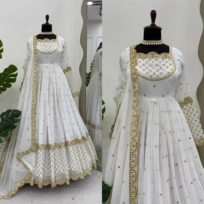 KD 1500 Faux Georgette with inner Gown